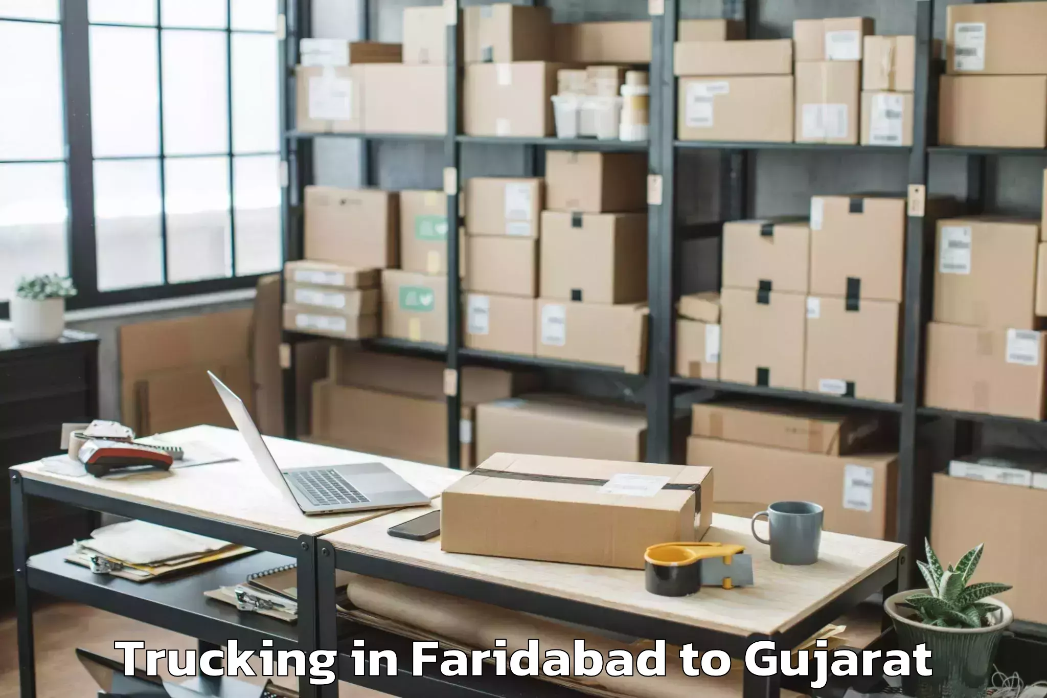 Faridabad to Kharod Trucking Booking